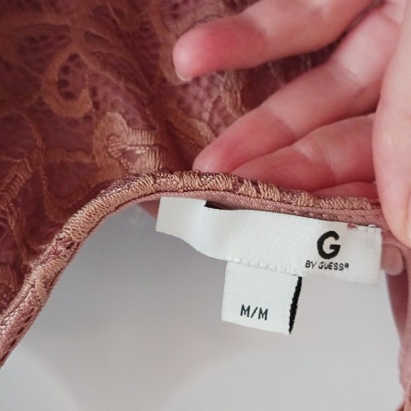 NWOT - G by Guess Bodycon Dress - Blush Floral Stitch - Picture 9 of 9